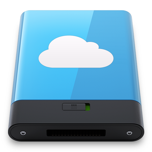 Blue iDisk W Icon 512x512 png